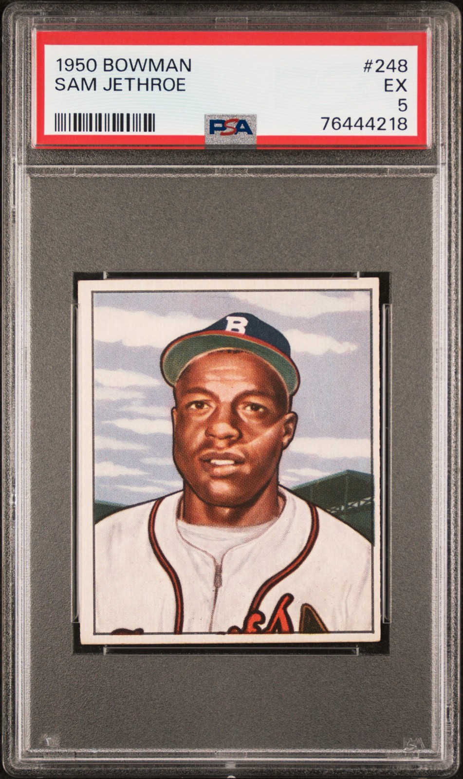 Sam Jethroe RC PSA 5 EX 1950 Bowman #248 *with copyright Braves ROY