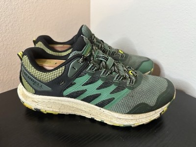 Merrell Nova 3 Gore-Tex Trail Running Shoes Mens US 8 Green Vibram Sneakers
