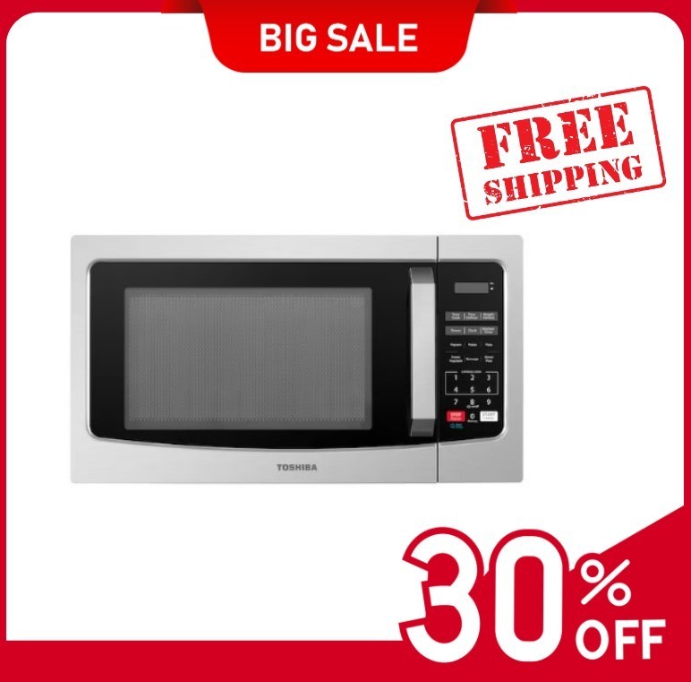 [BIG SALE] Toshiba 1.1 Cu Ft Microwave 1000W Stainless Steel