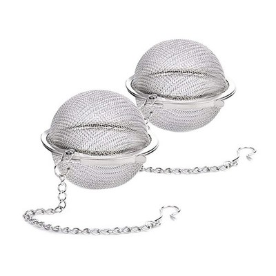 2 Pack Tea Ball Strainer   Stainless Steel Mesh Infuser for Loose Leaf Tea & Her