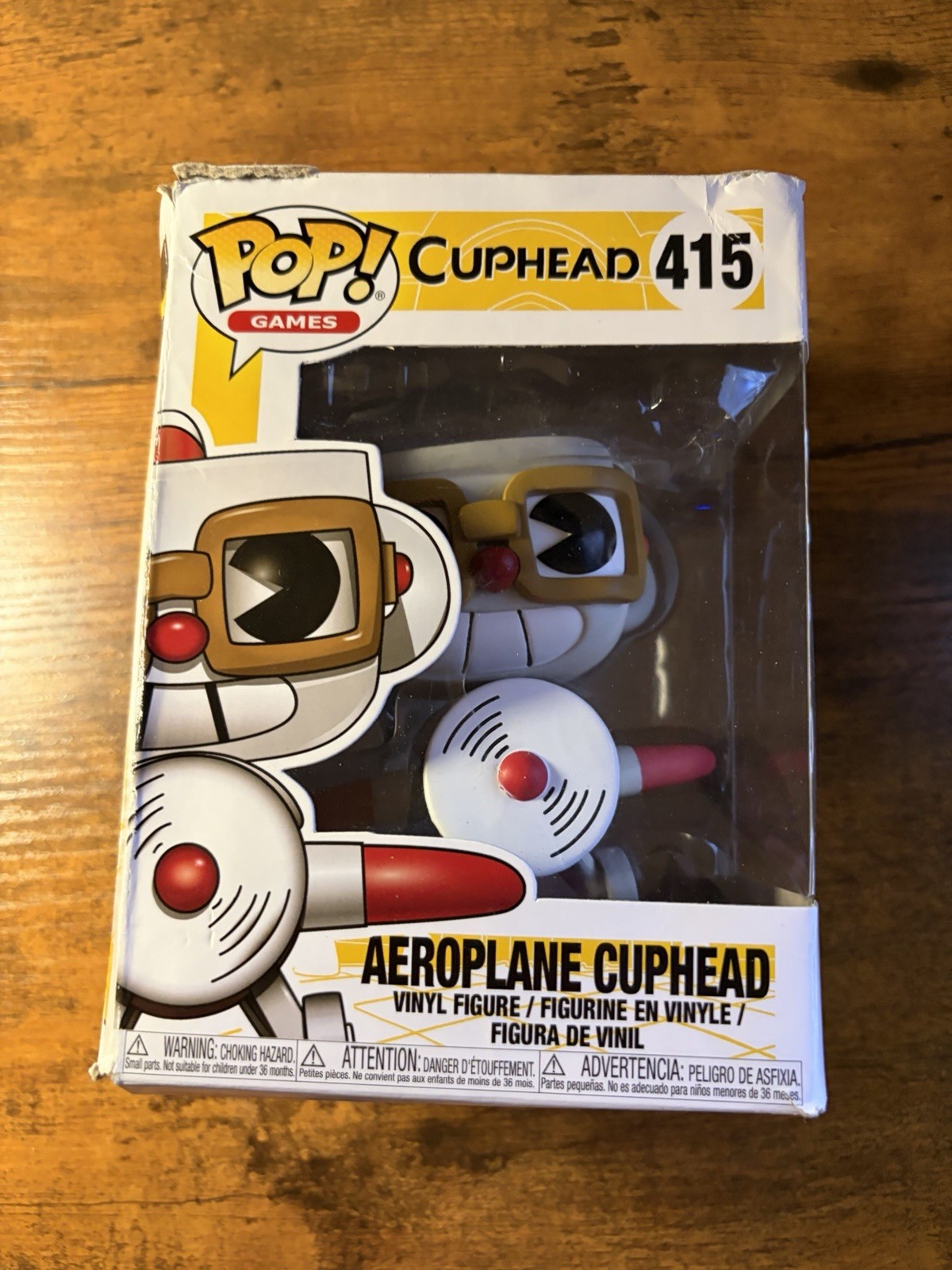 Funko Pop! Games Cuphead #415  Aeroplane Cuphead Vinyl Figure DAMAGED