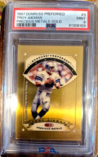 Troy Aikman 1997 Donruss Preferred Precious Metals 999.9 GOLD /100  PSA 9