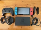 Nintendo Switch, Dock, Joycons (drifting), Pro Controller, Cables & Carry Case