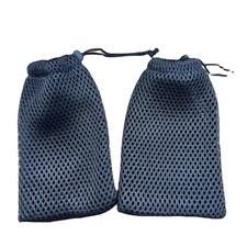 3Pcs Nylon Mesh Drawstring Storage Bag Multi Purpose Pouch For Digital Products