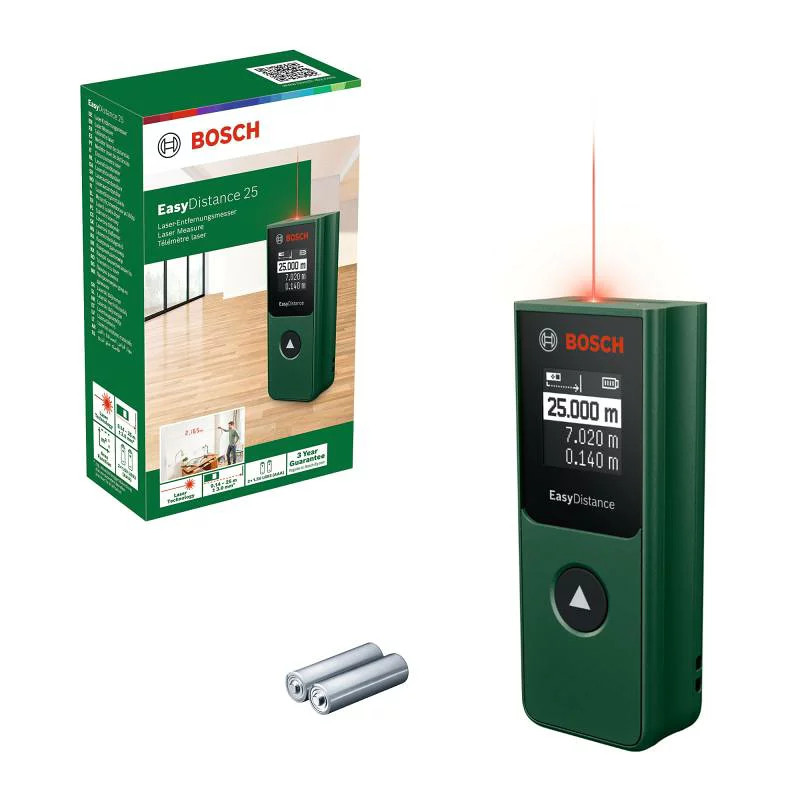 Bosch EasyDistance 25 Laser Rangefinder 25m Measuring Tool Battery Operated