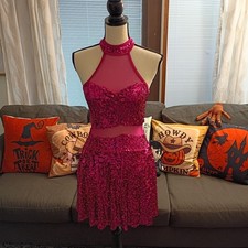 Weissman Sparkling Pink Sequins Dance Competition Costume