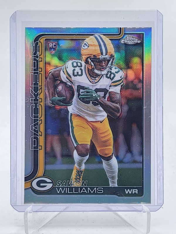 SAVION WILLIAMS 2025 TOPPS CHROME ROOKIE REFRACTOR RC #340 PACKERS Q5547