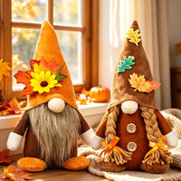 Herbstdeko Wichtel, 2 StüCk Herbst Dekoration Wichtel Figuren, Herbst Deko Wicht