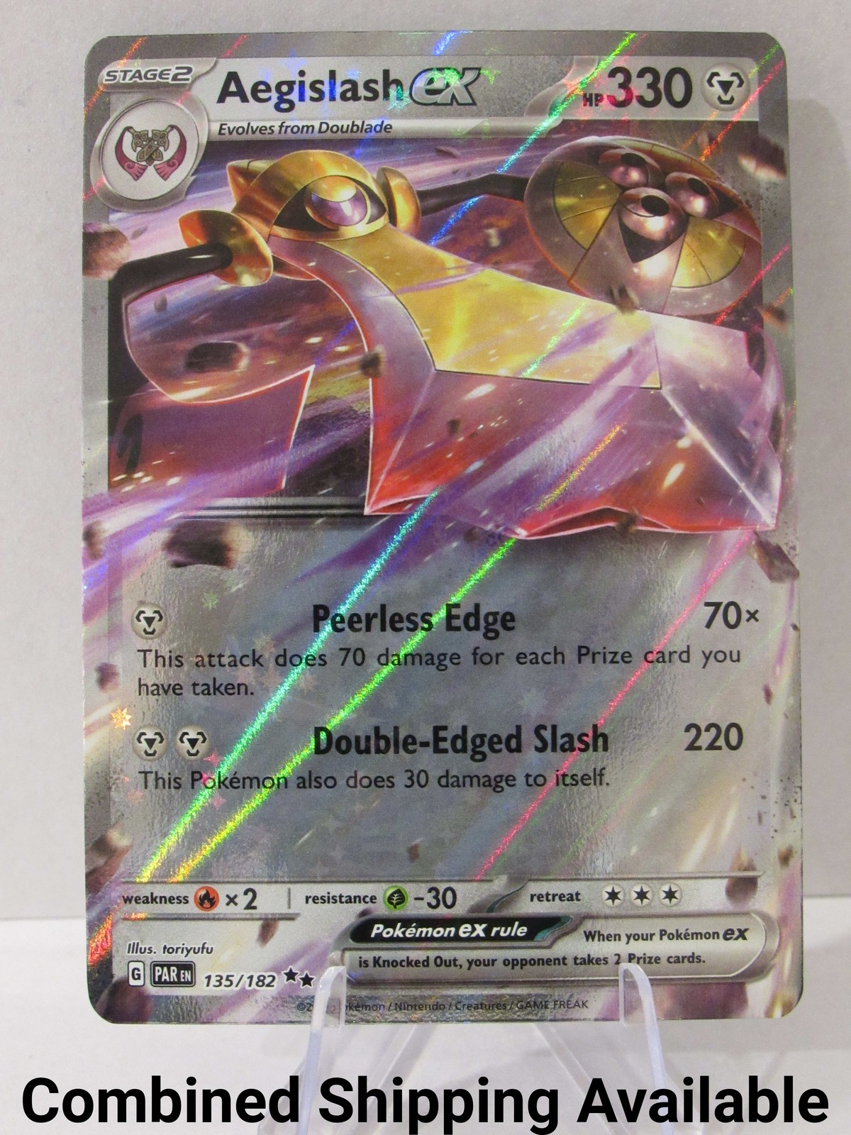 Aegislash ex 135/182 SV04: Paradox Rift NM Holo English 16415