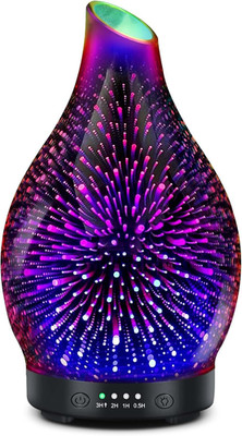 Essential Oil Diffuser 120ML -3D Firework Glass Aromatherapy Diffusers for Essen