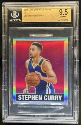 Stephen Curry 2018 Leaf Originals Metal Pink #/10 BGS 9.5 GEM MINT