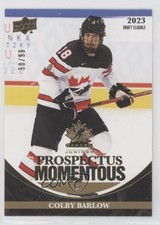 2023 Upper Deck Team Canada Juniors Electric Gold 50/99 Colby Barlow #PM-50 o1h