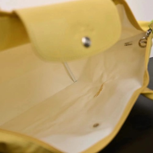 LONGCHAMP Le Pliage tote bag yellow L size leather nylon for women fashion item - Picture 3 of 12