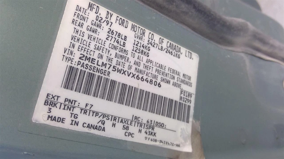 (LOCAL PICKUP ONLY) Trunk/Hatch/Tailgate Fits 95-97 GRAND MARQUIS 1690543 Foto 4 de 4