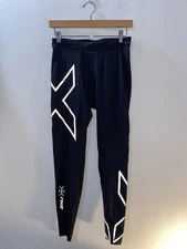 2XU Mens Compression MCS Pants Large Spandex Black Tights Athletic Lightspeed