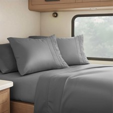 RV Queen Sheets, 6 Piece RV Sheets Set - Hotel Luxury Sheets for RV Bunks, Su...