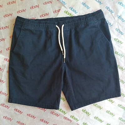Forever 21 Mens Navy Blue Drawstring Waist Shorts- Size X Large,4