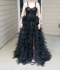 Stacee  s Black Formal Full Prom Gown size 2