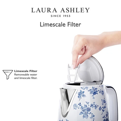 Laura Ashley Electric Kettle 1.7L Cordless Fast Boil Jug Kettle Stainless Steel - Picture 5 of 8