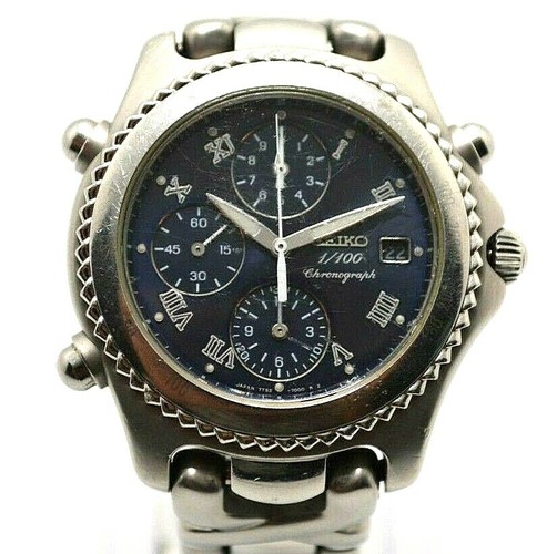 Seiko Leganza 7T52 SBBT021 1/100 Second Chronograph Original Bracelet 1994  | eBay