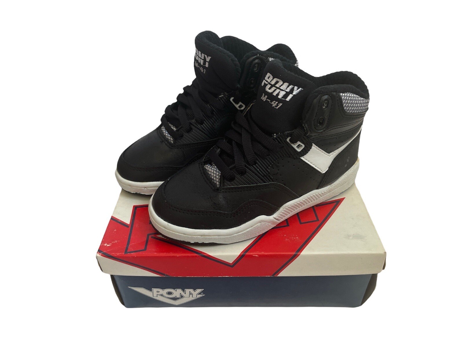 scarpe da basket vintage anni 90 pony m 41 jr hi top bambino taglia 13 5