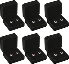 LETURE 6 Pieces Velvet Jewelry Gift Boxes for Necklace Earring Box -6PCS 