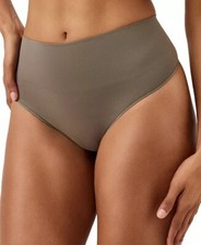 SPANX Ecocare Firm Control Shaping Thong Panty Size S Small Olive NEW NWT