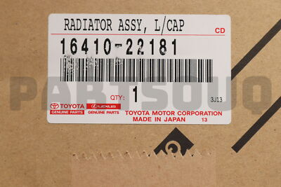 1641022181 Genuine Toyota RADIATOR ASSY 16410-22181 | eBay 1641022181 Genuine Toyota RADIATOR ASSY 16410-22181 | eBay
