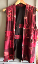 Winter Sun Vest Womens Flannel Reversible Patchwork Art To Wear M