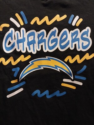 San Diego Chargers Official NFL Team Apparel Youth Girls Size 7/8 Black T-shirt
