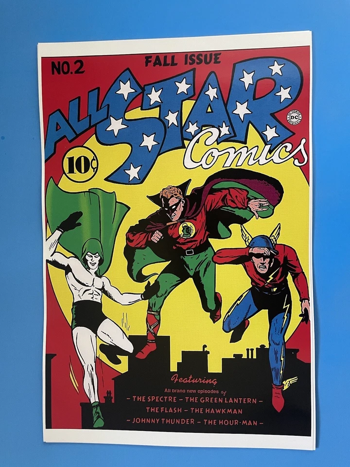 DC ALL STAR COMICS #2 LINTERNA VERDE EL FLASH Y EL ESPECTRO PÓSTER PIN UP NUEVO. Foto 3 de 3
