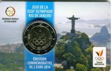 Bélgica 2016 Coincard" Xxxi Juegos Olímpicos Rio De Janeiro" Vers.francese