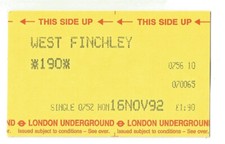 West Finchley 10 - UTS London Underground ticket - London N3