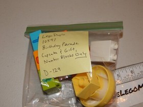 Lego Duplo 10597 Birthday Parade Cupcake & Number Gift Printed Pieces Only