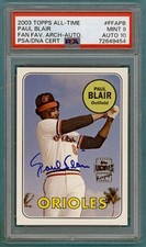 2003 Topps All -Time Paul Blair Auto #FFAPB PSA 9/10! Orioles!