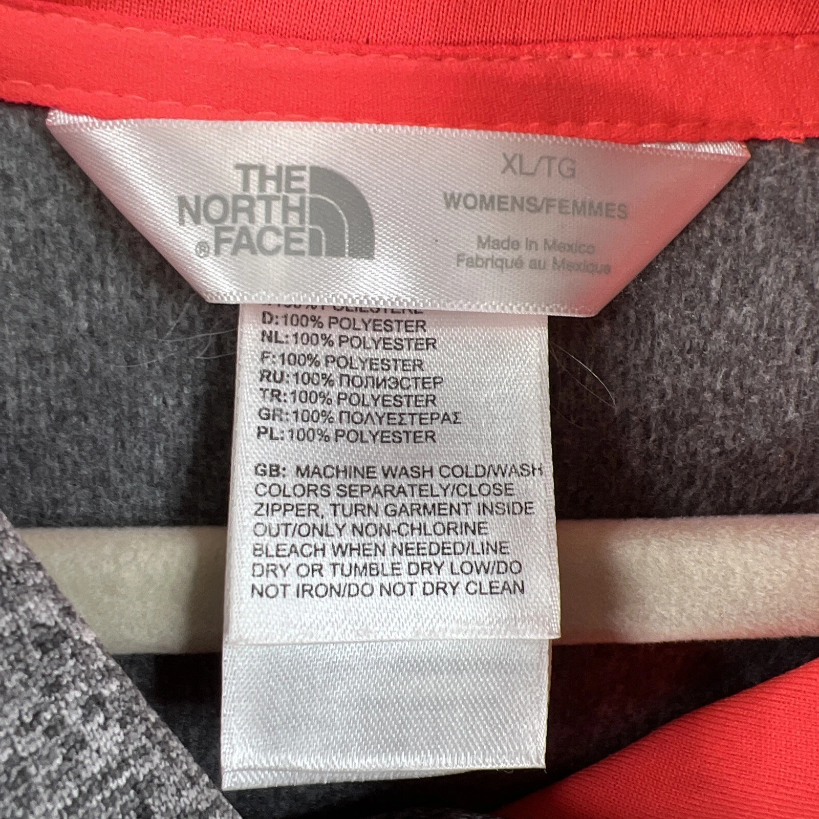 VETEMENTS Felpa con cappuccio The North Face DONNA XL pullover felpa con cappuccio grigio poliestere donna