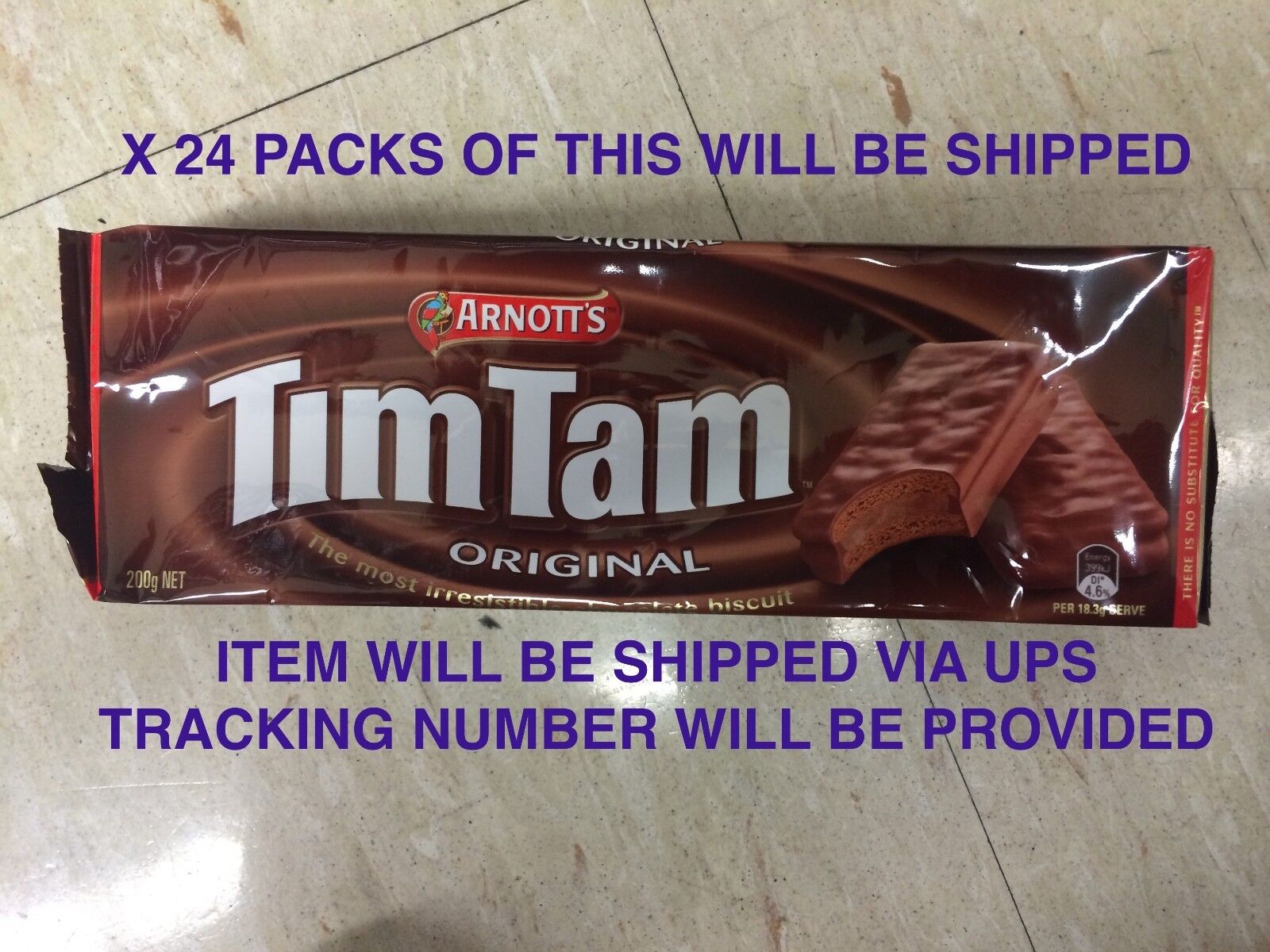 24x ARNOTT'S TIM TAM Australian Original Chocolate Coated Cream Biscuits 200g Speciale binnenlandse prijs
