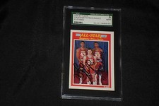 DAUGHERTY, PRICE, NANCE 1989-90 FLEER SIGNED AUTOGRAPHED CARD #166 SGC SLABBED