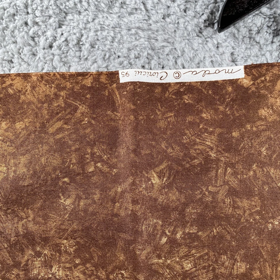 1 Yard VTG Fabric Moda Cionicui 95 Brown - Image 2 of 3