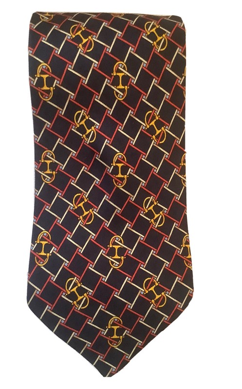 kriziauomo mens 100% silk tie multicolor geometric print necktie