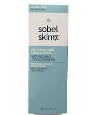 NIB Sobel Skin Rx 27% Glycolic Acid Facial Cleanser Wash 5 oz 150 ml AHA Calming