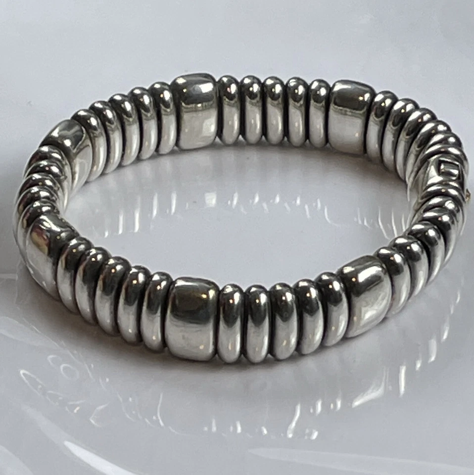 Lagos Caviar Fluted Bracelet 925 18k Heavy. Larger Wrist - Image 2 of 4