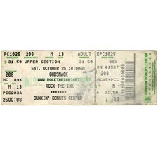 GODSMACK & SEVENDUST Concert Ticket PROVIDENCE 10/25/08 DUNKIN ROCK THE INK Rare