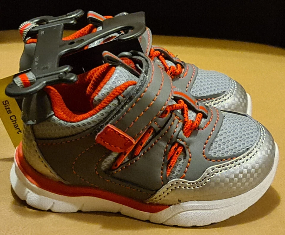 Zapatillas elásticas Athletic Works bebé niño talla 4 plantilla extraíble TOTALMENTE NUEVAS Foto 4 de 4