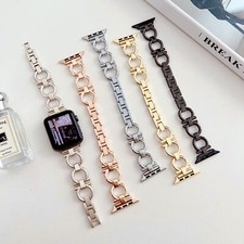 Luxury Women Bracelet Metal Band Strap For Apple Watch Ultra49mm Series9 8 7 6 5