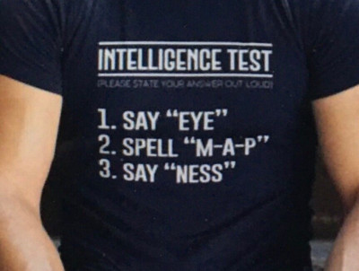 NEW- Intelligence Test T-shirt Men's Size- 3XL  Gildan Heavy Cotton Humor Fun