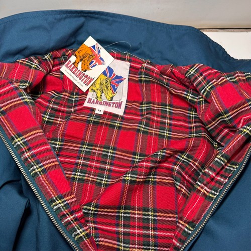 NWT Original Harrington Jacket Men's Size M Petrol Blue, Tartan Plaid Lining - Picture 11 of 17