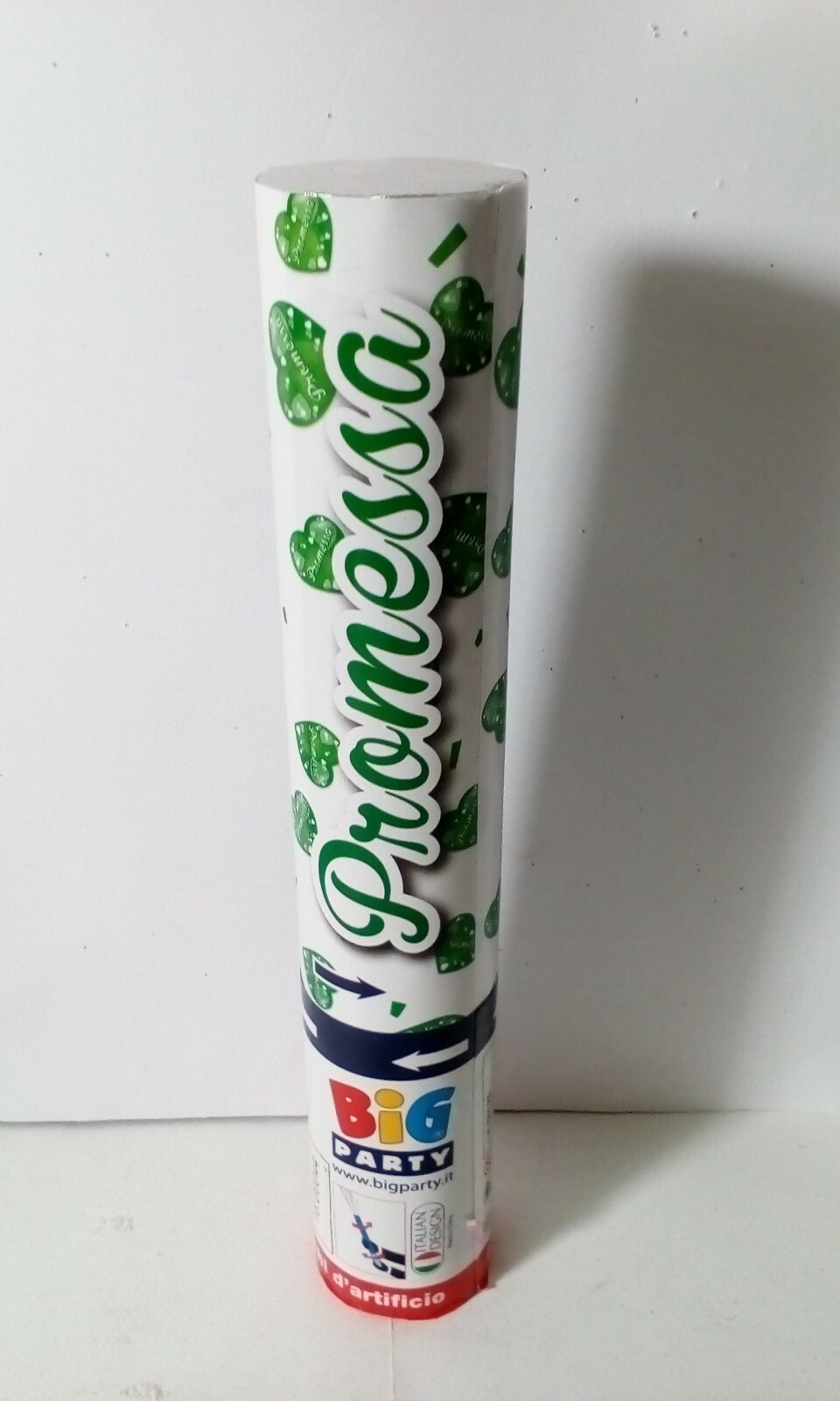 SPARACORIANDOLI CORIANDOLI a FORMA di CUORE promessa 1 Pz. 30 cm FESTA