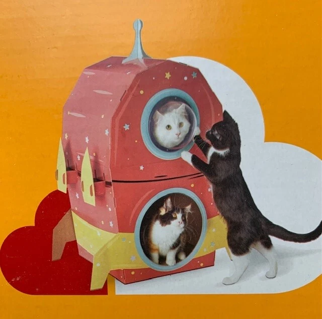 Retro Spaceship Cat Scratcher with Bubble - by Boots & Barkley-NIB!! - Image 2 of 3