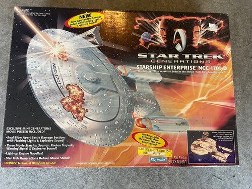 Enterprise 1701 Battle Damage Star Trek Next Generations Playmates Sealed NIB - 第 1/9 張圖片